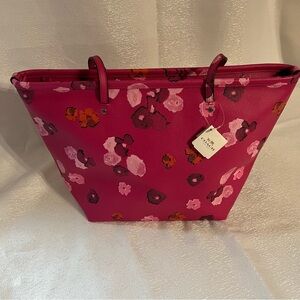 Coach Pink Floral Tote Bag